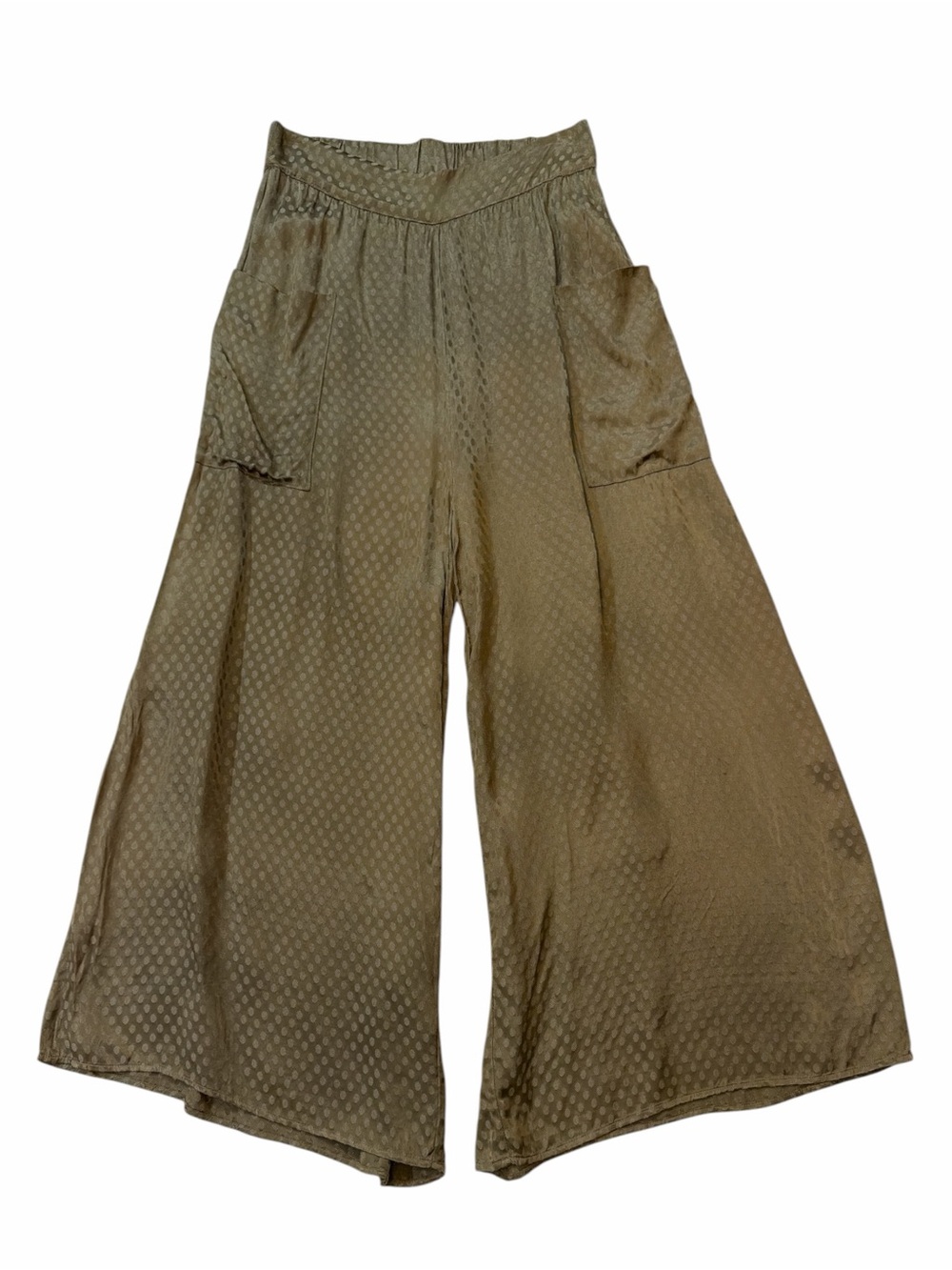 Free People Olive Green Wide Leg Jumpsuit Pants